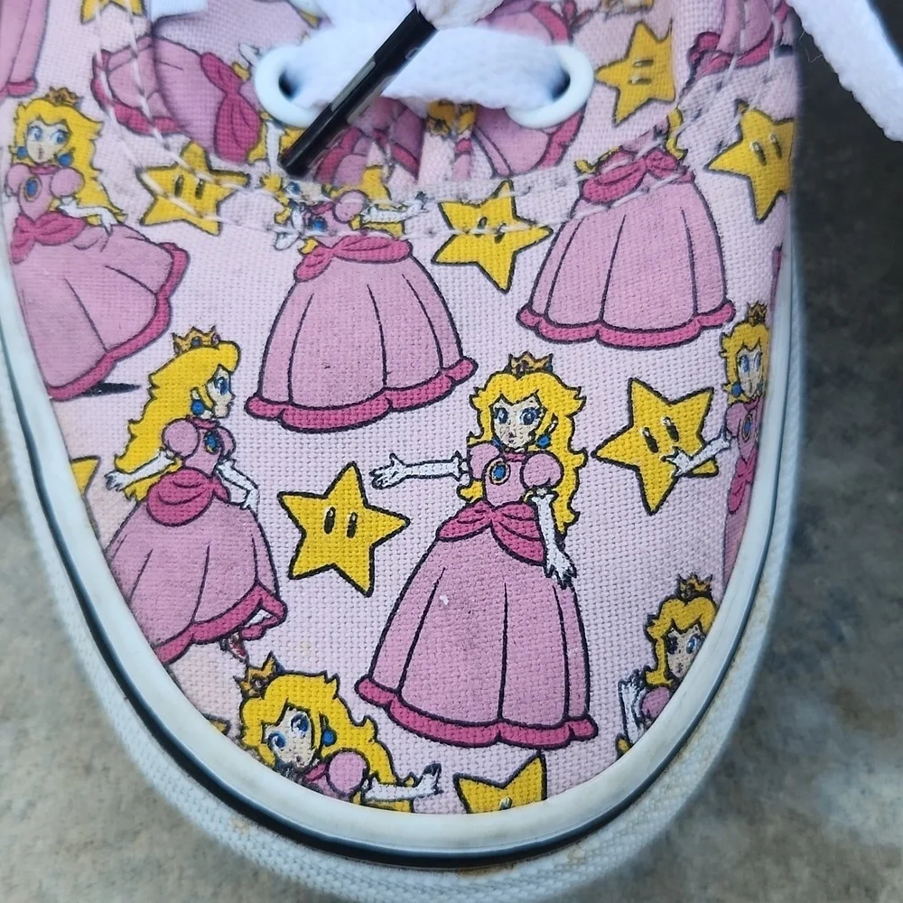 Vans x Nintendo Princess Peach Authentic Shoes Womens 6 Mens 4.5